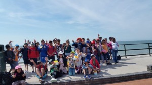 All very happy after our fish and chips and ice cream. 